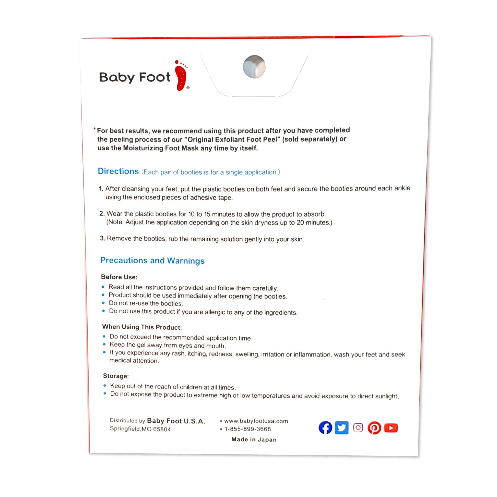 Moisturizing Foot Mask (Unscented)